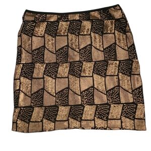 Ricki's Gold and Black Sequin Mini Skirt Cocktail